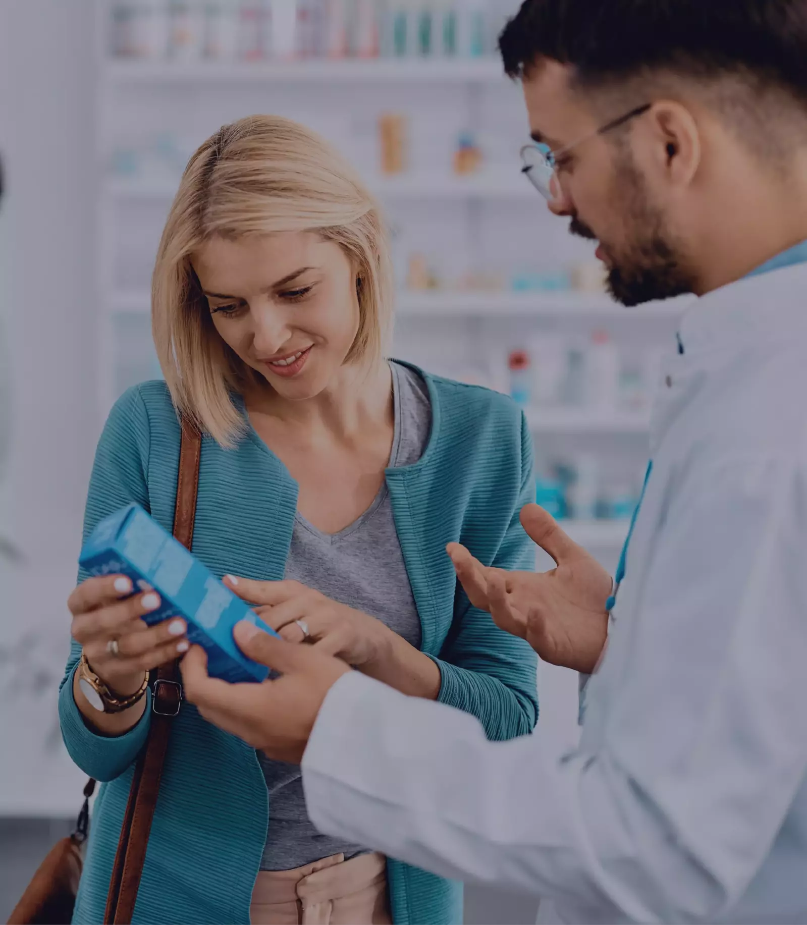 doctor explaining product to patient
