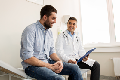 doctor smiling with patient