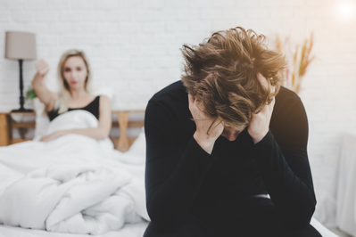frustrated man with premature ejaculation